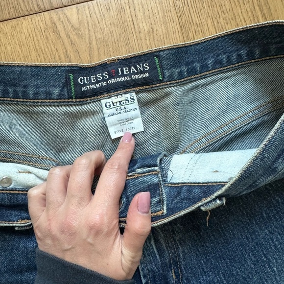 Guess Vintage 90s Men’s Denim Jorts Jean Shorts - Size 33 - Medium Blue  - EUC - Picture 4 of 10